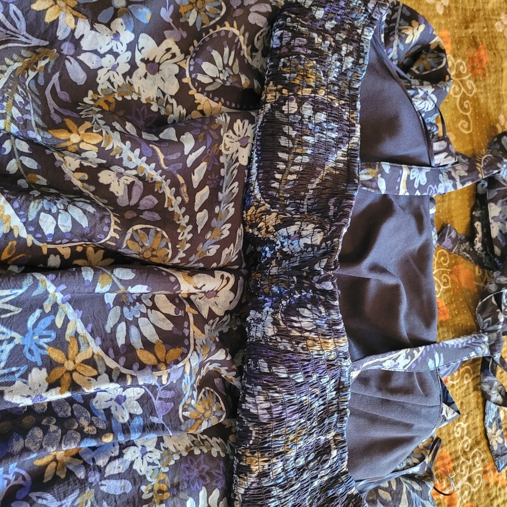 Floral Maxi Skirt in Navy Blue, Rachel Zoe, L, See Pics For Details - Picture 7 of 16